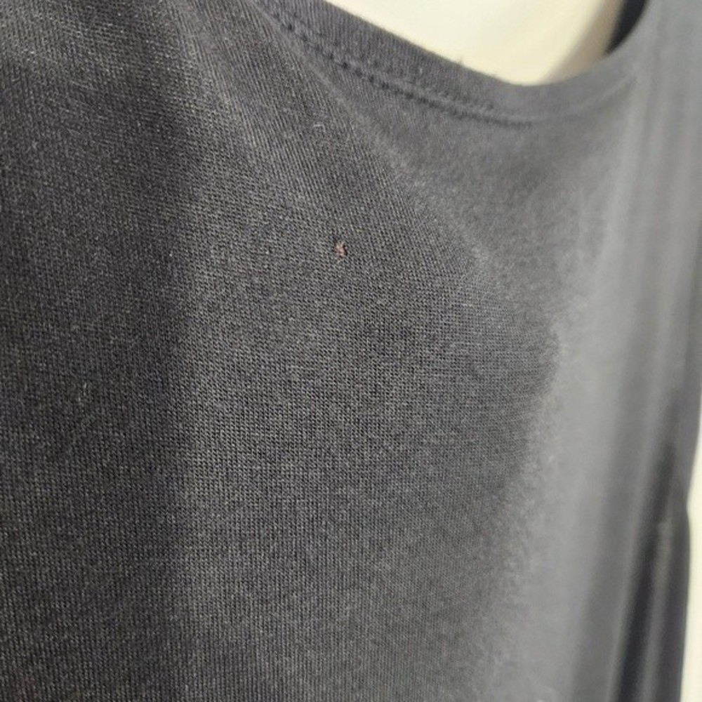 Logo Layers by Lori Goldstein Black Tank with Beige Lace Trim Size M - Picture 10 of 13